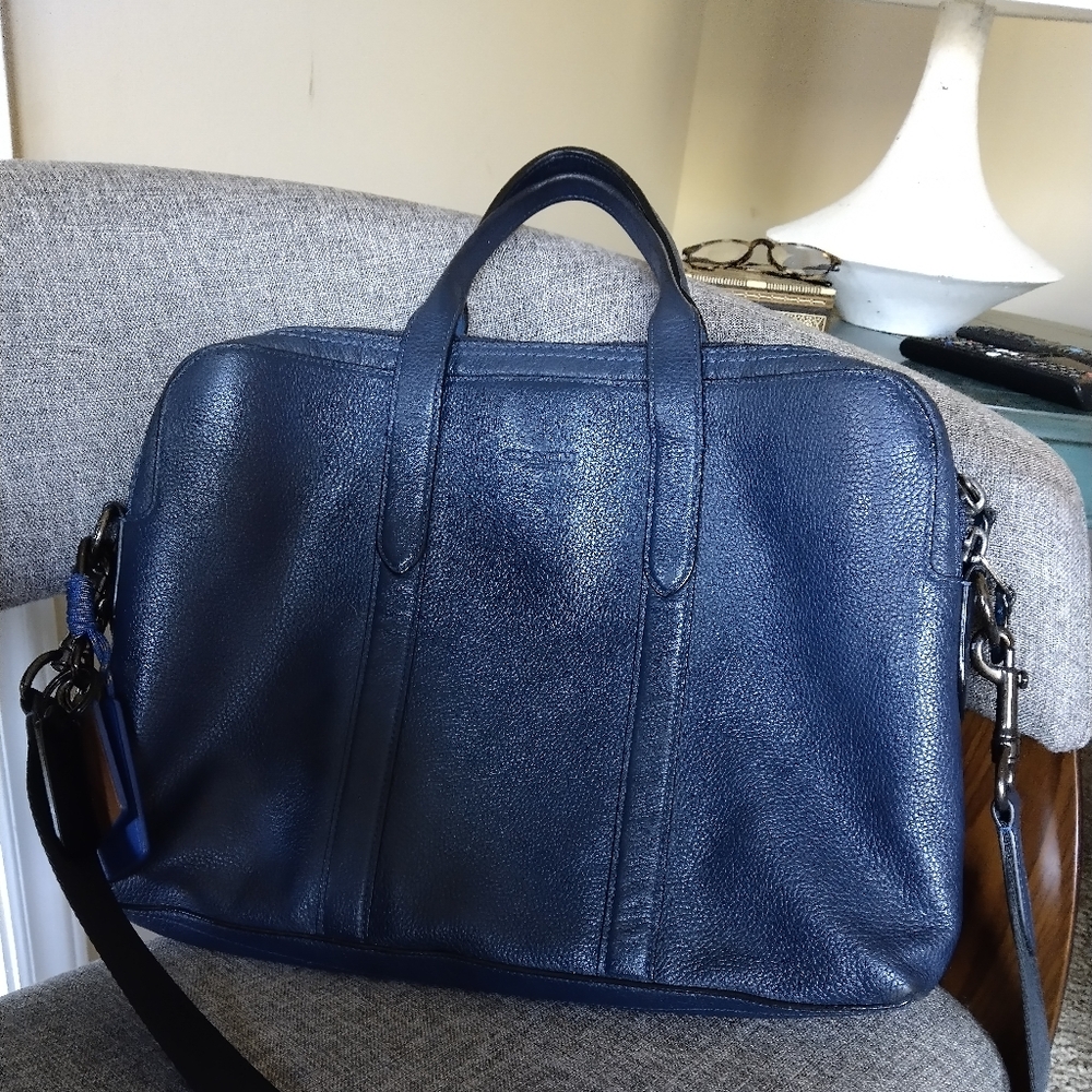 Coach Blue Leather Bag - Picture 3 of 4